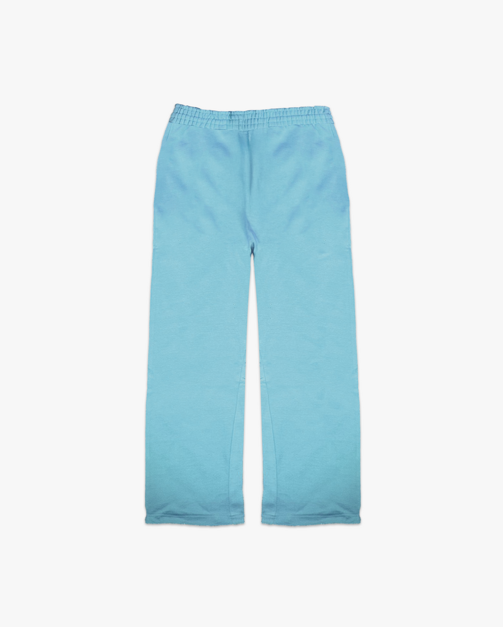 Wave Esports pastel blue straight-leg sweatpants, back flat lay