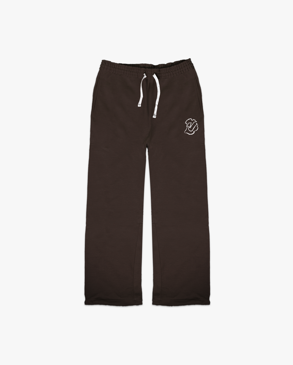 Wave Esports brown straight-leg sweatpants, front flat lay
