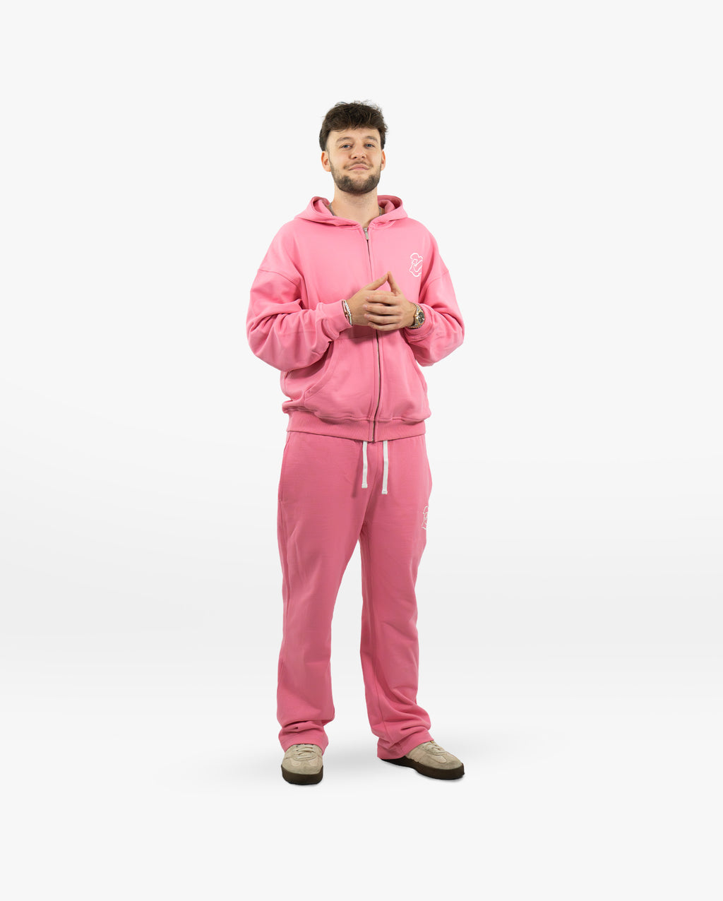 Wave Esports baby pink straight-leg sweatpants, Drexler full set