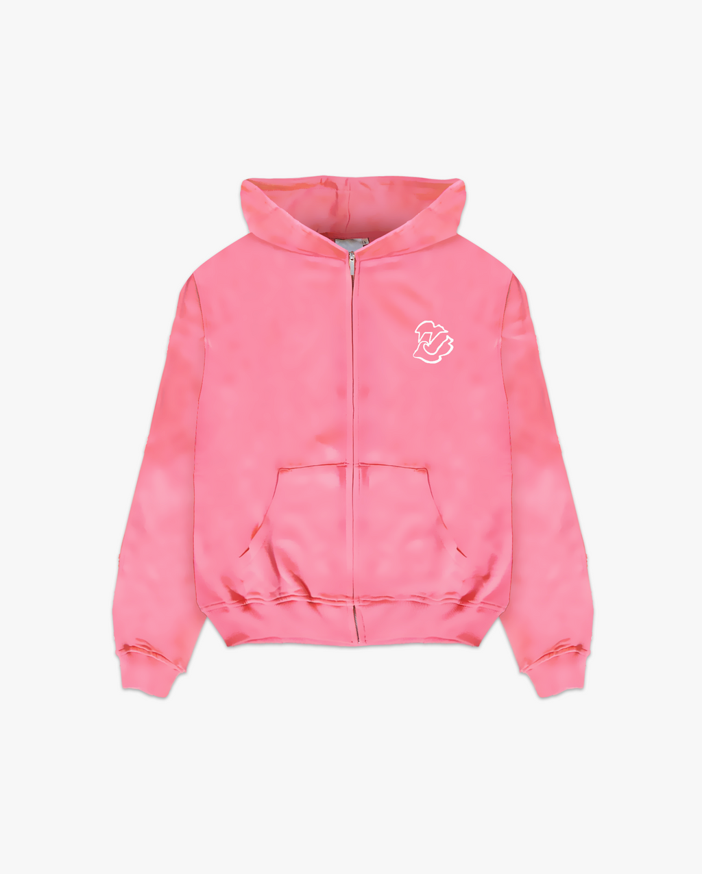Wave Pink Zip Hoodie