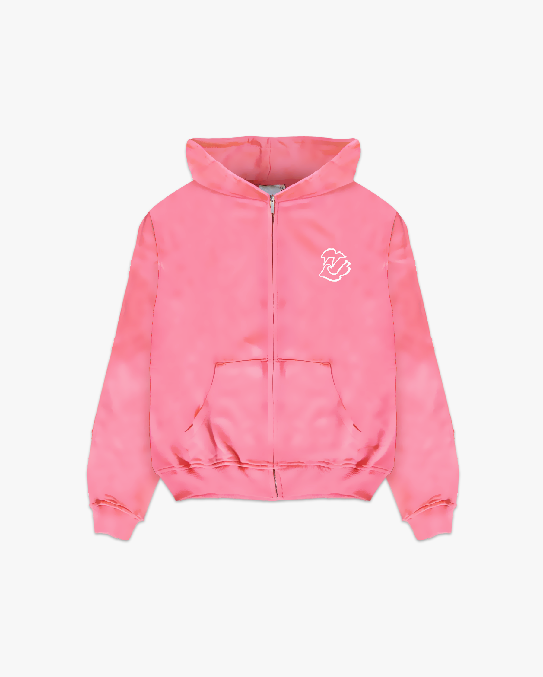 Wave Pink Zip Hoodie
