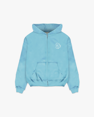 Wave Blue Zip Hoodie